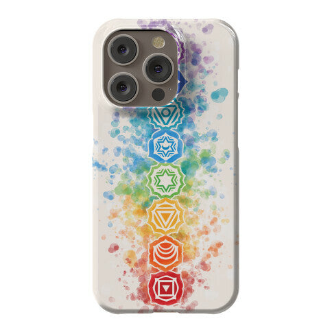 Watercolor Chakra Symbols Phone Case